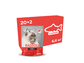 Корм для котів Ragdoll Premium з лососем 6,6 кг Л6600 фото