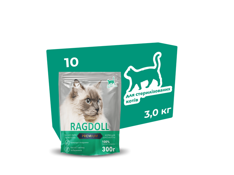 Корм для стерилізованих котів Ragdoll Premium 3 кг С3000 фото