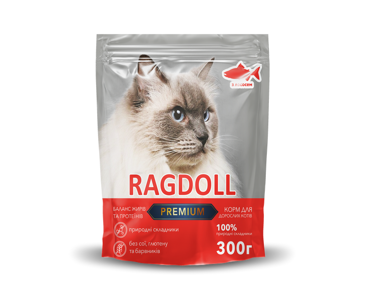 Корм для котів Ragdoll Premium з лососем 3 кг Л3000 фото
